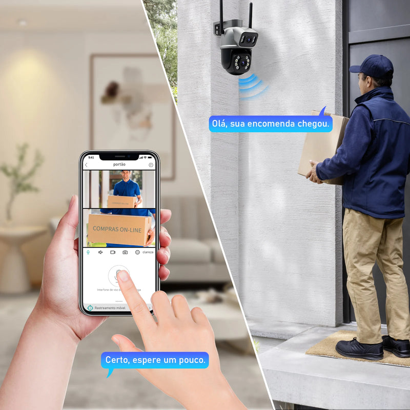 Câmera Segurança Câmera Monitor 4K Ultra HD Câmera Wi-fi Impermeável